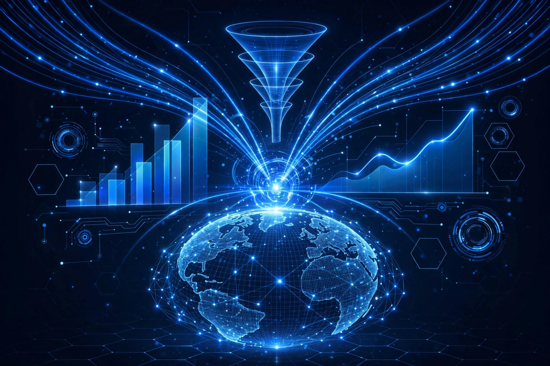AI 流量数据分析示意图